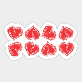 paint splater hearts Sticker